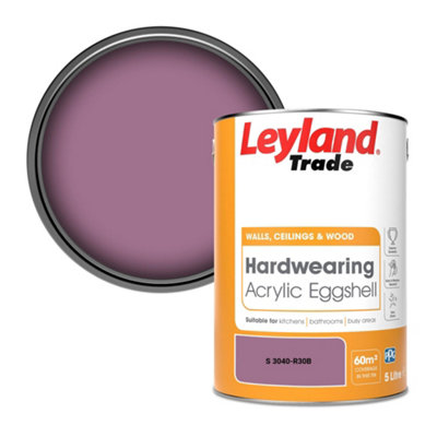 Leyland Trade Hardwearing Acrylic Eggshell Emulsion Paint (S 3040-R30B) 5L