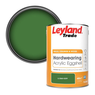 Leyland Trade Hardwearing Acrylic Eggshell Emulsion Paint (S 3560-G20Y) 5L