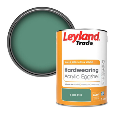 Leyland Trade Hardwearing Acrylic Eggshell Emulsion Paint (S 4030-B90G) 5L