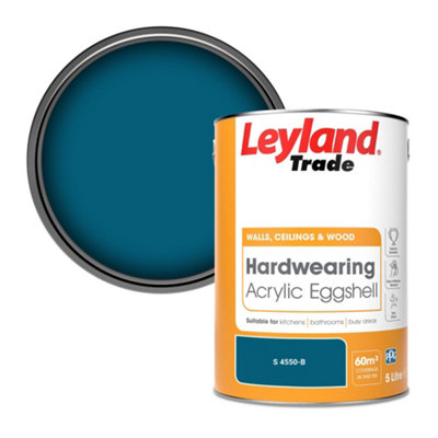 Leyland Trade Hardwearing Acrylic Eggshell Emulsion Paint (S 4550-B) 5L