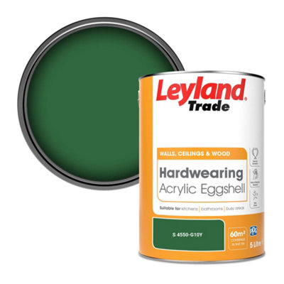 Leyland Trade Hardwearing Acrylic Eggshell Emulsion Paint (S 4550-G10Y) 5L