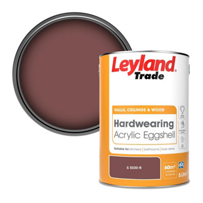 Leyland Trade Hardwearing Acrylic Eggshell Emulsion Paint (S 5030-R) 5L