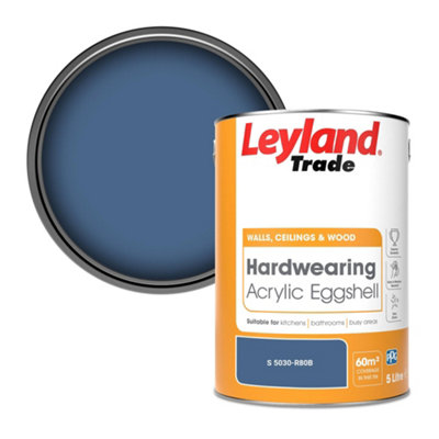 Leyland Trade Hardwearing Acrylic Eggshell Emulsion Paint (S 5030-R80B) 5L