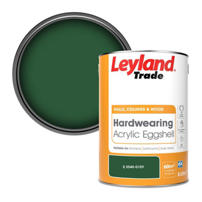 Leyland Trade Hardwearing Acrylic Eggshell Emulsion Paint (S 5540-G10Y) 5L