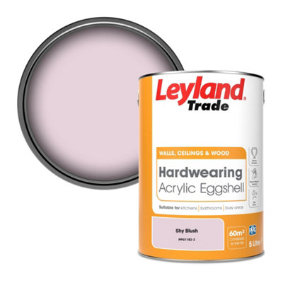 Leyland Trade Hardwearing Acrylic Eggshell Emulsion Paint Shy Blush (PPG1182-2) 5L