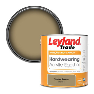 Leyland Trade Hardwearing Acrylic Eggshell Emulsion Paint Toasted ...