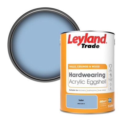 Leyland Trade Hardwearing Acrylic Eggshell Emulsion Paint Valor (PPG1244-3) 5L