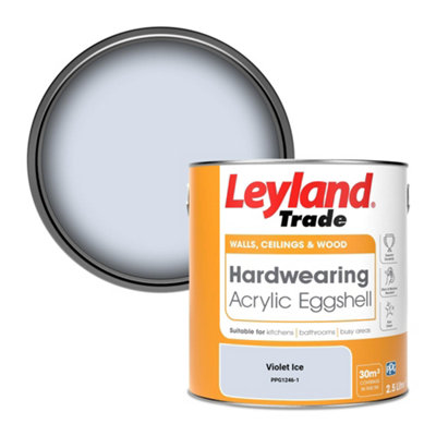 Leyland Trade Hardwearing Acrylic Eggshell Emulsion Paint Violet Ice (PPG1246-1) 2.5L