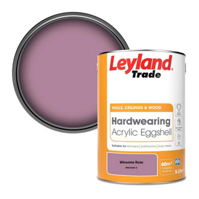 Leyland Trade Hardwearing Acrylic Eggshell Emulsion Paint Winsome Rose (PPG1044-5) 5L