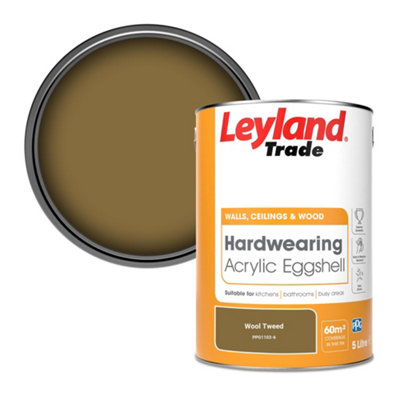 Leyland Trade Hardwearing Acrylic Eggshell Emulsion Paint Wool Tweed (PPG1103-6) 5L