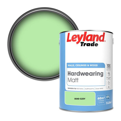 Leyland Trade Hardwearing Matt Emulsion Paint (0040-G20Y) 5L