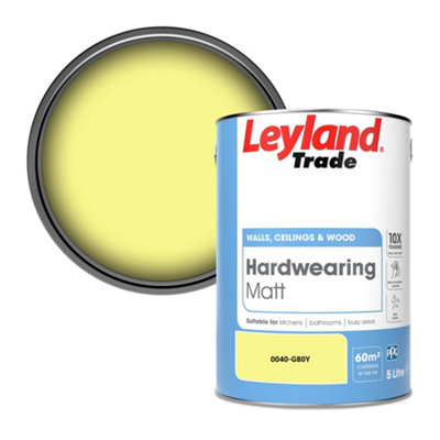 Leyland Trade Hardwearing Matt Emulsion Paint (0040-G80Y) 5L