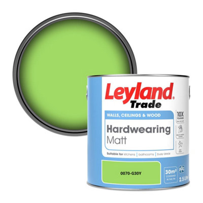 Leyland Trade Hardwearing Matt Emulsion Paint (0070-G30Y) 2.5L