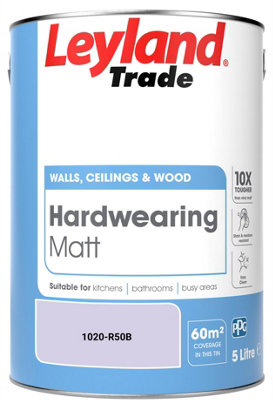 Leyland Trade Hardwearing Matt Emulsion Paint (1020-R50B) 5L