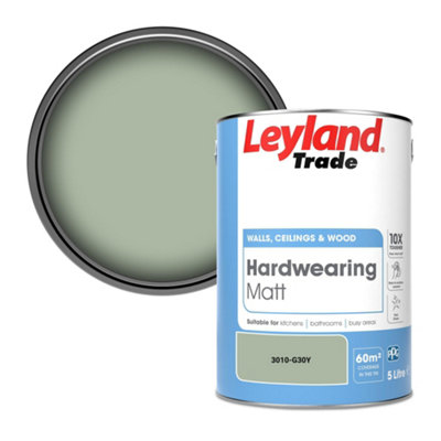 Leyland Trade Hardwearing Matt Emulsion Paint (3010-G30Y) 5L