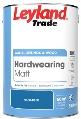 Leyland Trade Hardwearing Matt Emulsion Paint (3060-R90B) 5L
