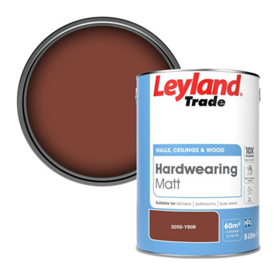 Leyland Trade Hardwearing Matt Emulsion Paint (5050-Y80R) 5L