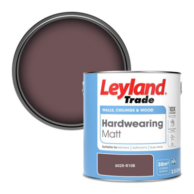 Leyland Trade Hardwearing Matt Emulsion Paint (6020-R10B) 2.5L