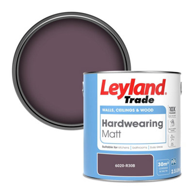 Leyland Trade Hardwearing Matt Emulsion Paint (6020-R30B) 2.5L