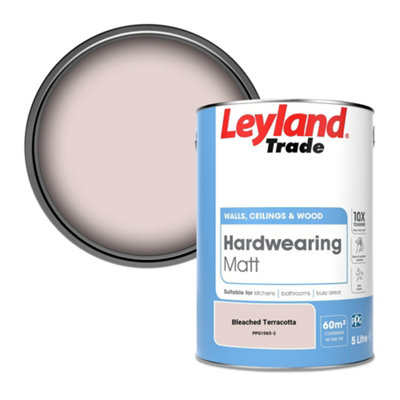 Leyland Trade Hardwearing Matt Emulsion Paint Bleached Terracotta (PPG1065-2) 5L