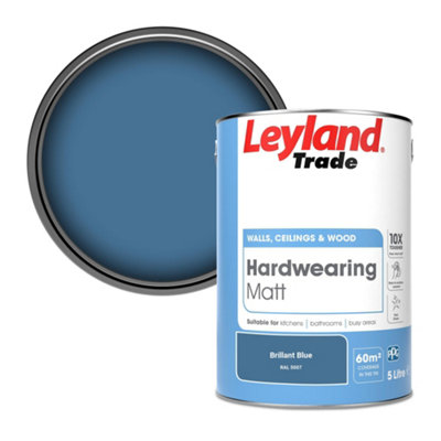 Leyland Trade Hardwearing Matt Emulsion Paint Brillant Blue (RAL 5007) 5L