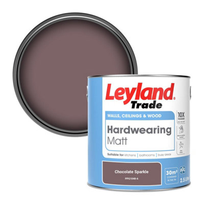 Leyland Trade Hardwearing Matt Emulsion Paint Chocolate Sparkle (PPG1048-6) 2.5L
