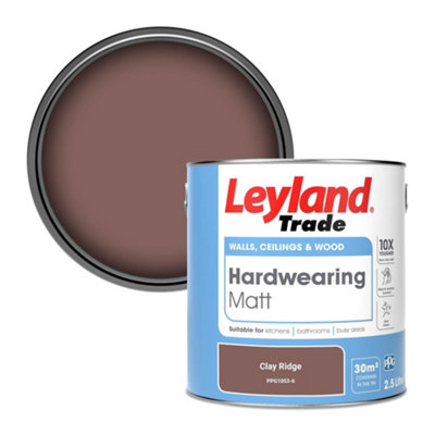Leyland Trade Hardwearing Matt Emulsion Paint Clay Ridge (PPG1053-6) 2.5L