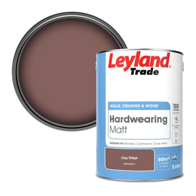 Leyland Trade Hardwearing Matt Emulsion Paint Clay Ridge (PPG1053-6) 5L