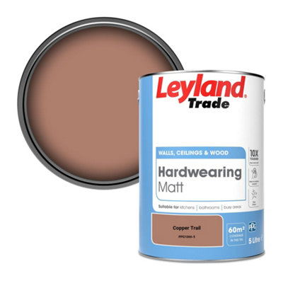 Leyland Trade Hardwearing Matt Emulsion Paint Copper Trail (PPG1066-5) 5L