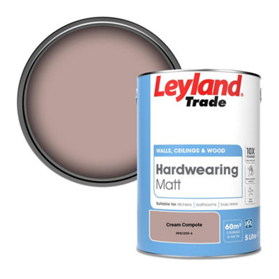 Leyland Trade Hardwearing Matt Emulsion Paint Cream Compote (PPG1059-4) 5L
