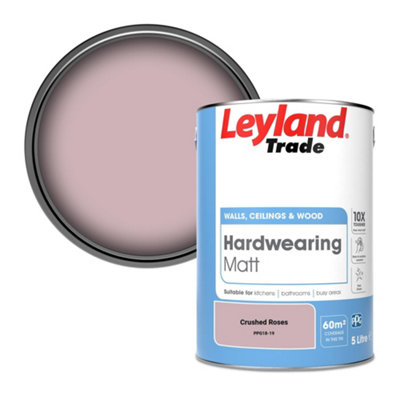 Leyland Trade Hardwearing Matt Emulsion Paint Crushed Roses (PPG18-19) 5L