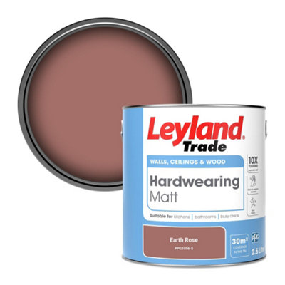 Leyland Trade Hardwearing Matt Emulsion Paint Earth Rose (PPG1056-5) 2.5L