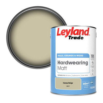Leyland Trade Hardwearing Matt Emulsion Paint Hemp Beige (10B17) 5L