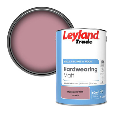 Leyland Trade Hardwearing Matt Emulsion Paint Madagascar Pink (PPG1050-4) 5L