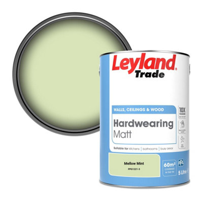 Leyland Trade Hardwearing Matt Emulsion Paint Mellow Mint (PPG1221-3) 5L