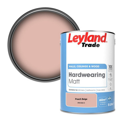 Leyland Trade Hardwearing Matt Emulsion Paint Peach Beige (PPG1064-4) 5L