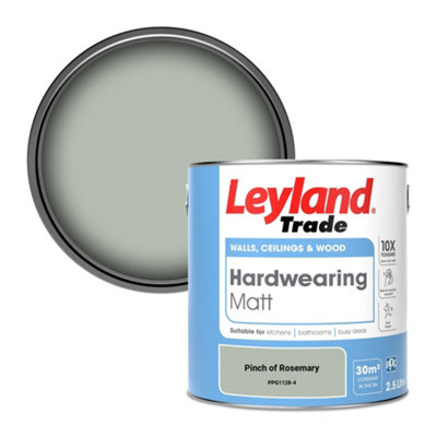 Leyland Trade Hardwearing Matt Emulsion Paint Pinch of Rosemary ...
