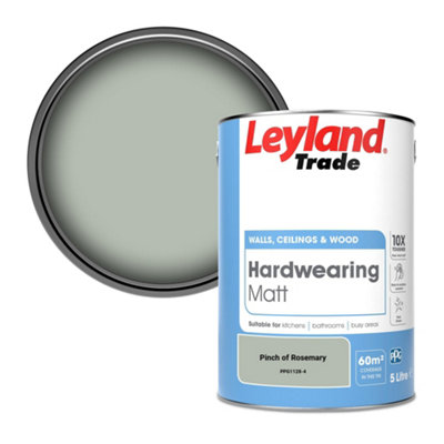 Leyland Trade Hardwearing Matt Emulsion Paint Pinch of Rosemary ...