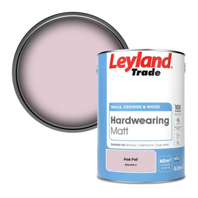 Leyland Trade Hardwearing Matt Emulsion Paint Pink Pail (PPG1050-2) 5L