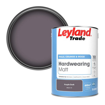 Leyland Trade Hardwearing Matt Emulsion Paint Purple Dusk (PPG13-19) 5L