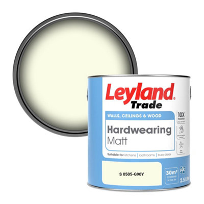 Leyland Trade Hardwearing Matt Emulsion Paint (S 0505-G90Y) 2.5L