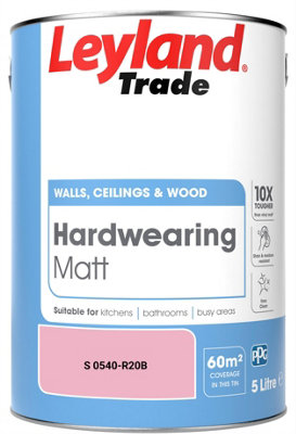 Leyland Trade Hardwearing Matt Emulsion Paint (S 0540-R20B) 5L