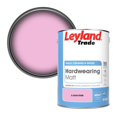 Leyland Trade Hardwearing Matt Emulsion Paint (S 0540-R30B) 5L