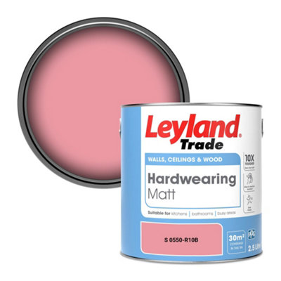 Leyland Trade Hardwearing Matt Emulsion Paint (S 0550-R10B) 2.5L