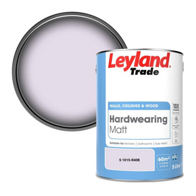Leyland Trade Hardwearing Matt Emulsion Paint (S 1015-R40B) 5L