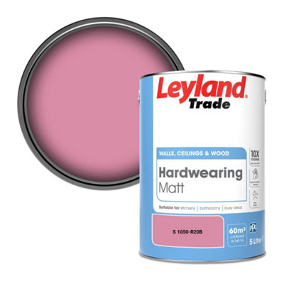 Leyland Trade Hardwearing Matt Emulsion Paint (S 1050-R20B) 5L