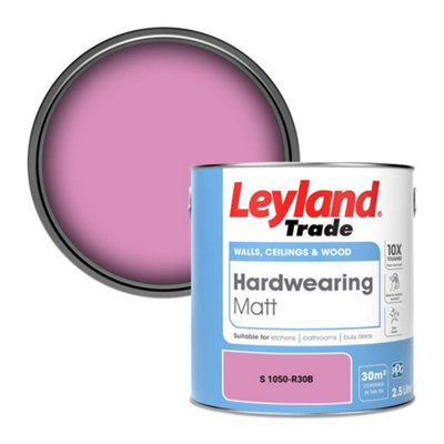 Leyland Trade Hardwearing Matt Emulsion Paint (S 1050-R30B) 2.5L