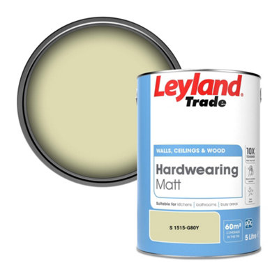 Leyland Trade Hardwearing Matt Emulsion Paint (S 1515-G80Y) 5L