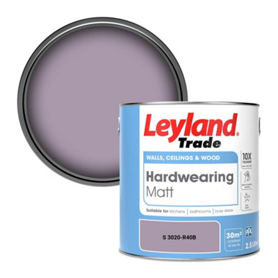 Leyland Trade Hardwearing Matt Emulsion Paint (S 3020-R40B) 2.5L