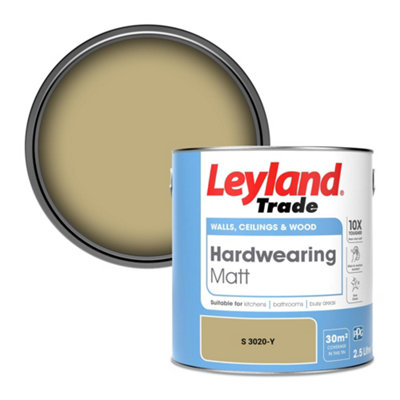 Leyland Trade Hardwearing Matt Emulsion Paint (S 3020-Y) 2.5L